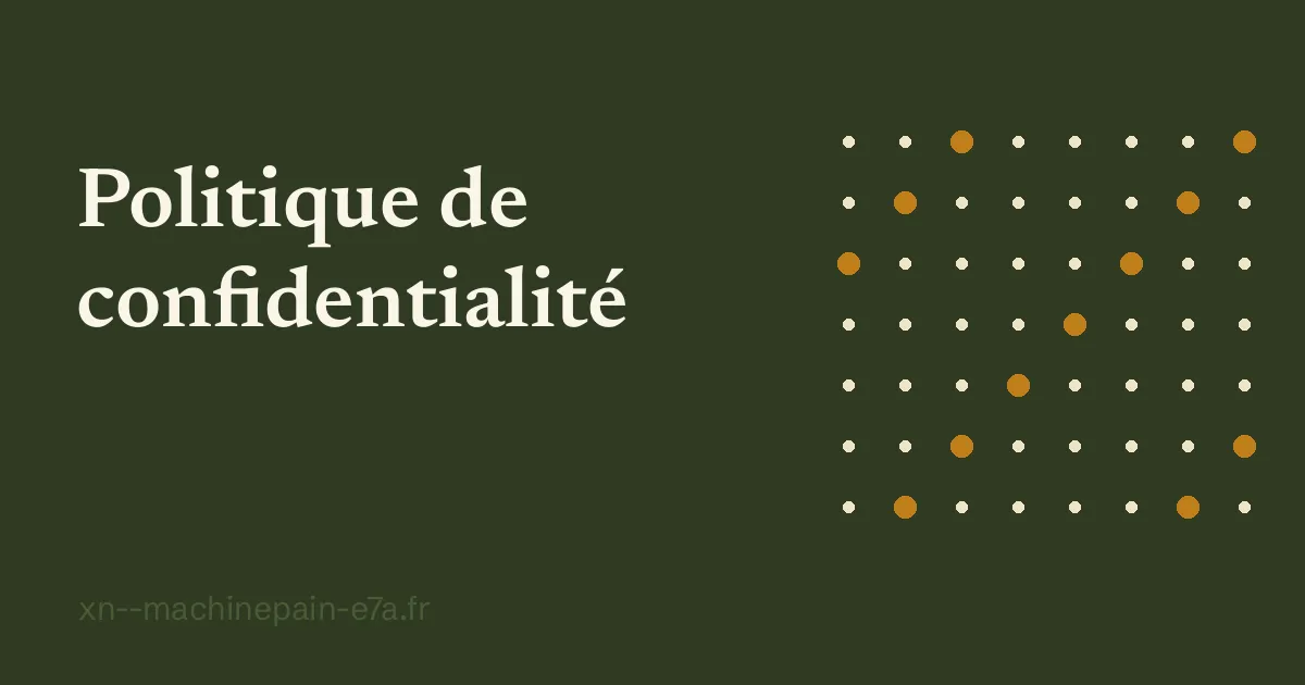 Politique de confidentialité