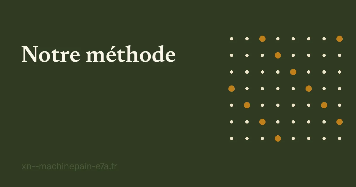 Notre méthode